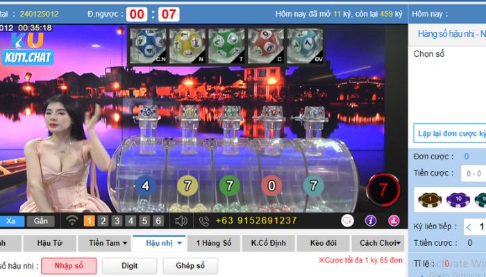 Bắt chạm hậu nhị theo vòng tuần hoàn trong lotto